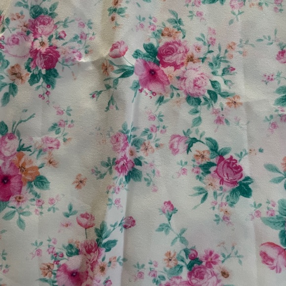 Puff Sleeve High Slit Floral Print Dress - Picture 9 of 9